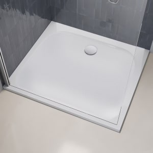 pianura Emilia mineral Duschwanne 100 x 100 x 3 cm mit Antirutsch