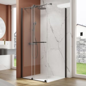 pianura Isabella Schiebetür mit Seitenwand 100 x 90 cm, Türanschlag links