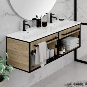 pianura Giulia Doppelwaschtisch mit Unterschrank 121 cm