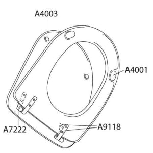 Pressalit Gleitbuchse A7222 mit Distanzkante, grau