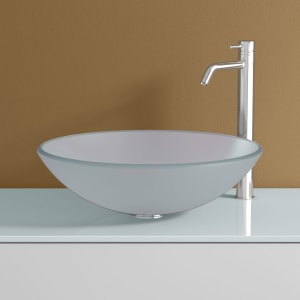 progettobagno Atollo Ø 43 Glas-Aufsatzwaschtisch