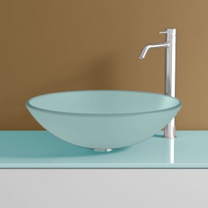 progettobagno Atollo Ø 43 Glas-Aufsatzwaschtisch