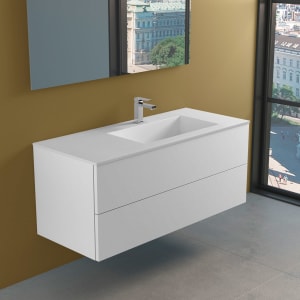 progettobagno Elba Lago Waschtisch mit Unterschrank 120 cm, Ausführung rechts