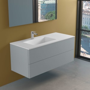 progettobagno Elba Lago Waschtisch mit Unterschrank 120 cm, Ausführung links