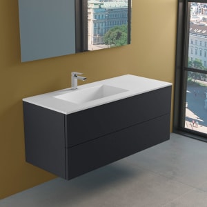 progettobagno Elba Lago Waschtisch mit Unterschrank 120 cm, Ausführung links