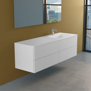 progettobagno Elba Lago Waschtisch mit Unterschrank 160 cm, Ausführung rechts