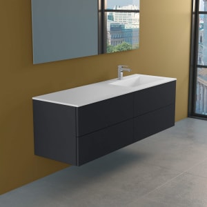 progettobagno Elba Lago Waschtisch mit Unterschrank 160 cm, Ausführung rechts