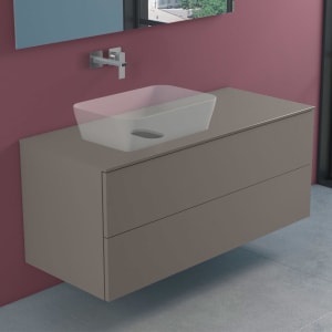 progettobagno Elba Modular Glass, Ausführung links  Waschtischkonsole 120 cm ohne Hahnlochbohrung