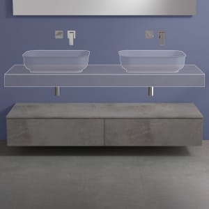 progettobagno Evo 10 Sideboard 160 cm, 2 Auszüge