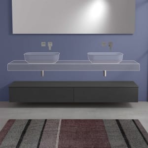 progettobagno Evo 10 Sideboard 200 cm, 2 Auszüge