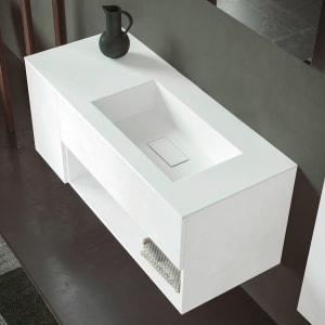 progettobagno Evo 50 Lago Waschtisch mit Unterschrank 120 cm, Ausführung rechts ohne Hahnloch