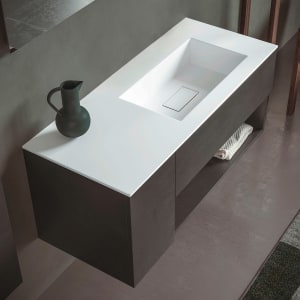 progettobagno Evo 50 Lago Waschtisch mit Unterschrank 120 cm, Ausführung rechts ohne Hahnloch