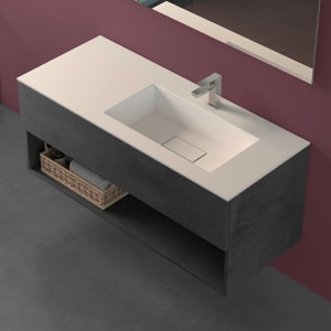 progettobagno Evo 54 Lago Uno Waschtisch mit Unterschrank  120 cm, Ausführung rechts