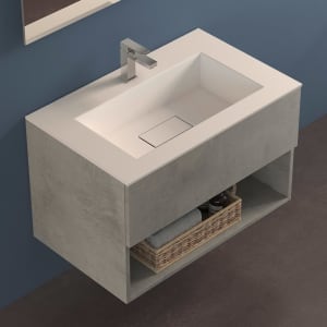 progettobagno Evo 54 Lago Uno Waschtisch mit Unterschrank  80 cm