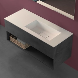 progettobagno Evo 54 Lago Uno Waschtisch mit Unterschrank  120 cm, Ausführung rechts ohne Hahnloch