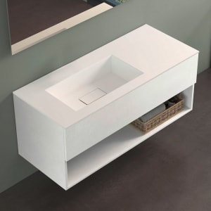 progettobagno Evo 54 Lago Uno Waschtisch mit Unterschrank  120 cm, Ausführung links ohne Hahnloch