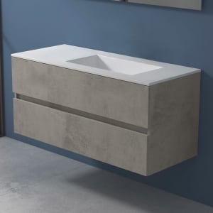 progettobagno Evo 54 Lago Waschtisch mit Unterschrank 120 cm, Ausführung rechts ohne Hahnloch