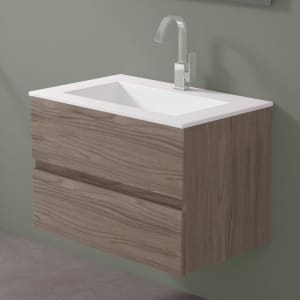 progettobagno Evo 54 Walnuss Vision Waschtisch Lago mit Unterschrank 80 cm