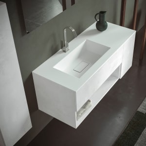 progettobagno Evo 50 Lago Waschtisch mit Unterschrank 120 cm, Ausführung links