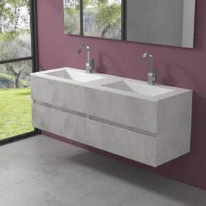 progettobagno Evo 54 Lago Doppel-Waschtisch mit Unterschrank 160 cm