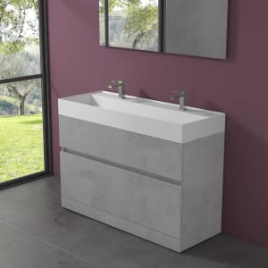 progettobagno Pianosa Hitek Waschtisch mit Unterschrank 120 cm bodenstehend