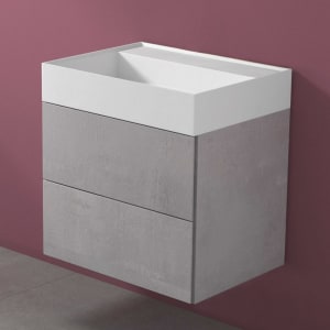 progettobagno Pianosa Hitek Waschtisch mit Unterschrank 60 cm wandhängend ohne Hahnloch