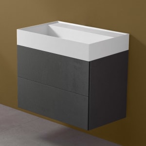 progettobagno Pianosa Hitek Waschtisch mit Unterschrank 70 cm wandhängend ohne Hahnloch