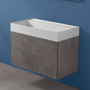 progettobagno Pianosa Hitek Waschtisch mit Unterschrank 85 cm wandhängend ohne Hahnloch