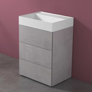 progettobagno Pianosa Hitek Waschtisch mit Unterschrank 60 cm bodenstehend ohne Hahnloch