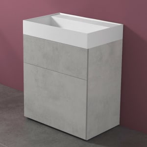 progettobagno Pianosa Hitek Waschtisch mit Unterschrank 70 cm bodenstehend ohne Hahnloch