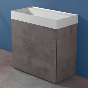 progettobagno Pianosa Hitek Waschtisch mit Unterschrank 85 cm bodenstehend ohne Hahnloch