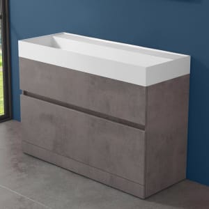 progettobagno Pianosa Hitek Waschtisch mit Unterschrank 120 cm bodenstehendohne Hahnloch