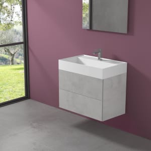 progettobagno Pianosa Hitek Waschtisch mit Unterschrank 70 cm wandhängend