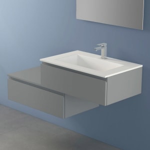 progettobagno Stresa Duo 130 cm mit Lago Möbelwaschtisch rechts