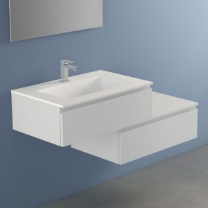 progettobagno Stresa Duo 130 cm mit Lago Möbelwaschtisch links