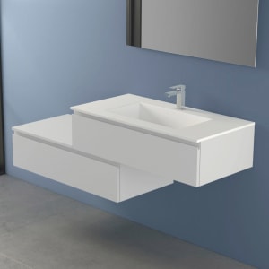progettobagno Stresa Duo 160 cm mit Lago Möbelwaschtisch rechts