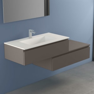 progettobagno Stresa Duo 160 cm mit Lago Möbelwaschtisch links
