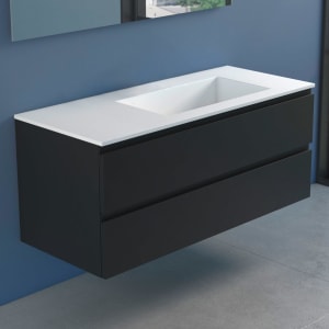 progettobagno Stresa Lago Waschtisch mit Unterschrank 120 cm, Ausführung rechts ohne Hahnloch