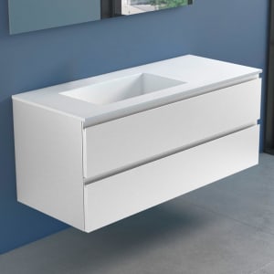 progettobagno Stresa Lago Waschtisch mit Unterschrank 120 cm, Ausführung  links ohne Hahnloch