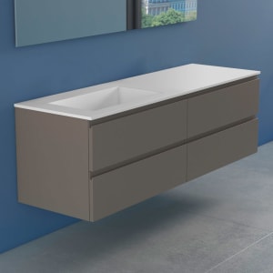 progettobagno Stresa Lago Waschtisch mit Unterschrank 160 cm, Ausführung links ohne Hahnloch