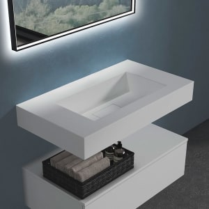 progettobagno Orta Waschtisch 90 cm ohne Hahnloch