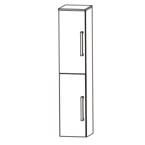 Puris b • bright Hochschrank 40 x 30 x 162,8 cm mit 2 Türen, Anschlag links