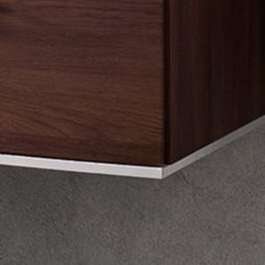 Puris b • bright Dekorplatte mit Chromkante 59,4 cm, eckig