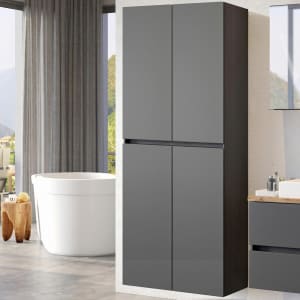 Puris b • essence Hochschrank 60 x 30 x 163 cm mit 4 Türen, Griff 341