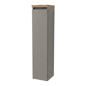 Puris b • essence Mittelschrank 30,2 x 30 x 135 cm mit 1 Tür, Anschlag links, 2 Innenschubkästen, Griff 341