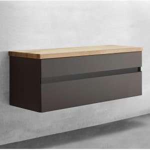 Puris b • essence Set mit Waschtischunterschrank und Waschtischplatte 121,2 cm, Griff 341