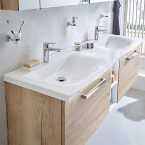 Puris b • maxx evermite® Mineralguss Doppelwaschtisch 171,2 cm mit LED-Beleuchtung