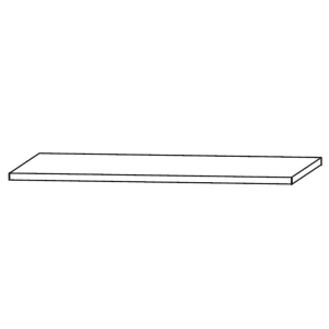 Puris b • straight Ablageplatte lackiert mit ABS-Kante 60,2 x 33 x 2,2 cm