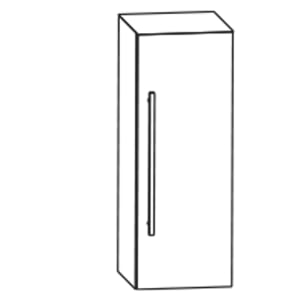 Puris c!mano Highboard 40 cm mit 1 Tür, Anschlag rechts, Griff 329