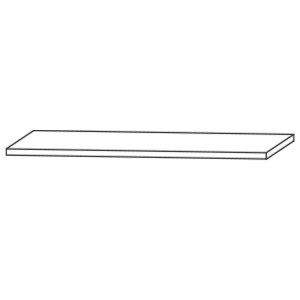 Puris c!mano Ablageplatte 60,2 cm für Klappenschrank, Stärke 1,6 cm
